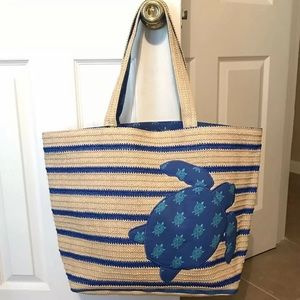 Vera Bradley Seashore Beach Tote Bag Marine Turtle